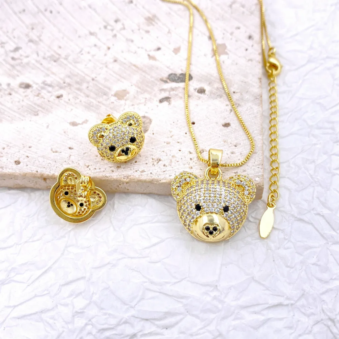 Teddy Bear Zirconia Set