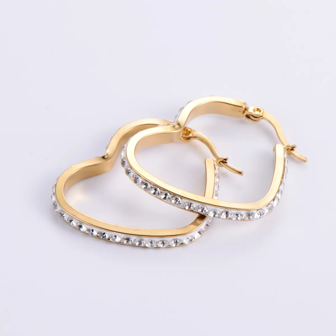 Heart Hoop Earrings