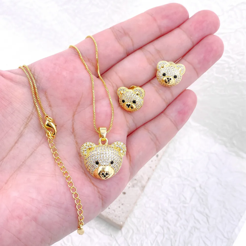 Teddy Bear Zirconia Set