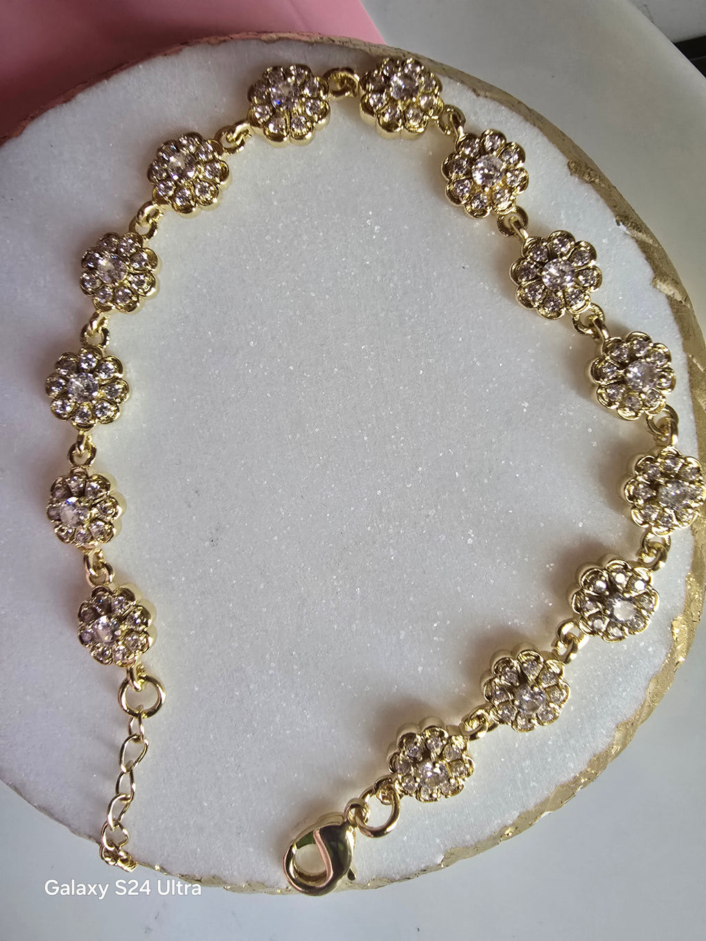 Elegant Floral Crystal Bracelet