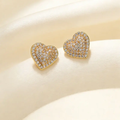 Add a touch of elegance to your look with these stunning double heart earrings ✨💛