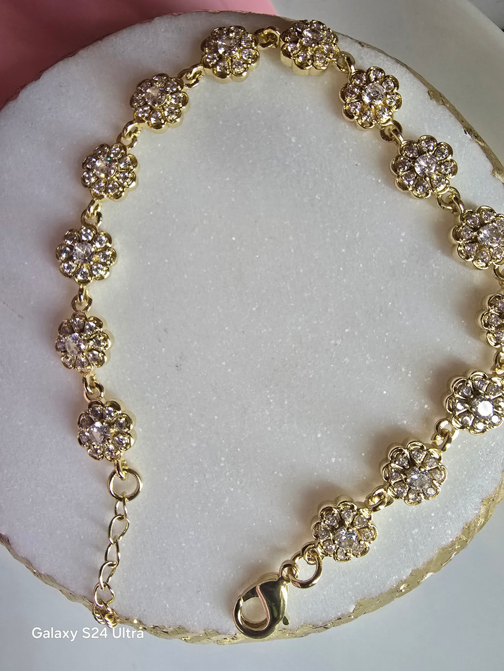 Elegant Floral Crystal Bracelet