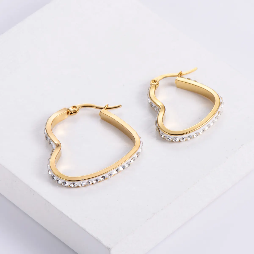 Heart Hoop Earrings