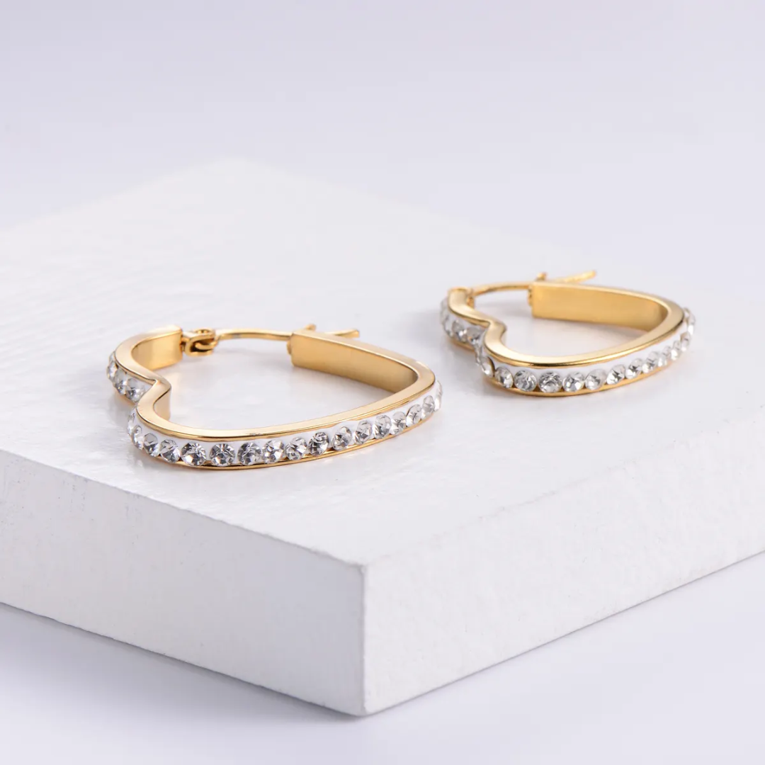 Heart Hoop Earrings